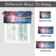thumbnail image 6 of Cherry Blossom Kitchen Valance Curtains Full Moon Ocean Japanese Pink Floral Window Valance for Living Room Bedroom, Kitchen Valance Rod Pocket Window Decor Curtain 54 by 18 in, 1 Panel, 6 of 6