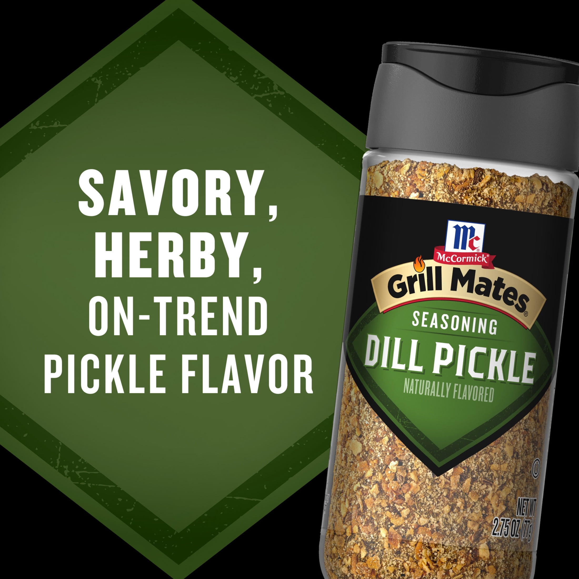(3 pack) Grill Mates Seasoning, Dill Pickle, 2.75 oz Bottle
