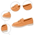 thumbnail image 5 of Rokment Women's Slip on Penny Loafers Oxfords Dress Shoes Fashion Casual Suede Walking Non Slip Work Sneakers for Woman Spring Fall Orange Size 9, 5 of 7