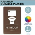 thumbnail image 2 of ADA CENTRAL SIGNS - 6"X9" Toilet Restroom Sign- ADA Compliant Tactile Graphics Grade 2 Braille Text Acrylic Wall Signs- Bathroom Door Placard Double Sided Tape All Unisex Neutral Gender Rest Room Sign, 2 of 7