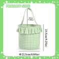 thumbnail image 3 of CoreLiving Easter Basket Gingham Fabric Picnic Basket with Handles for Egg Hunt, Candy Storage, Present Holder, Woven Style Small Basket for Spring Party Decor and Gift Giving, 3 of 6