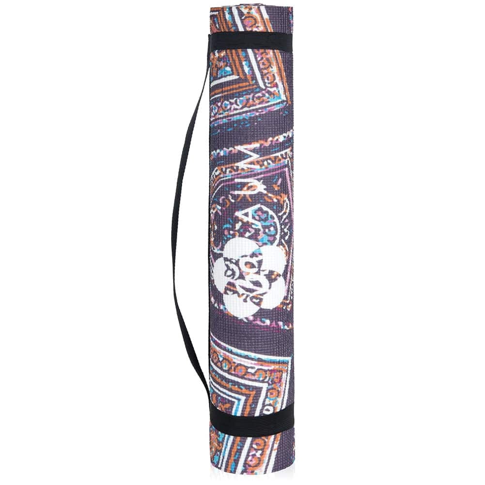 Vandue AUM 4mm Soft Foam Tech Lilla Series Yoga Exercise Mat - 68" x 24" - Perfect for Yoga/Pilates/Floor Exercises Ohm Flower