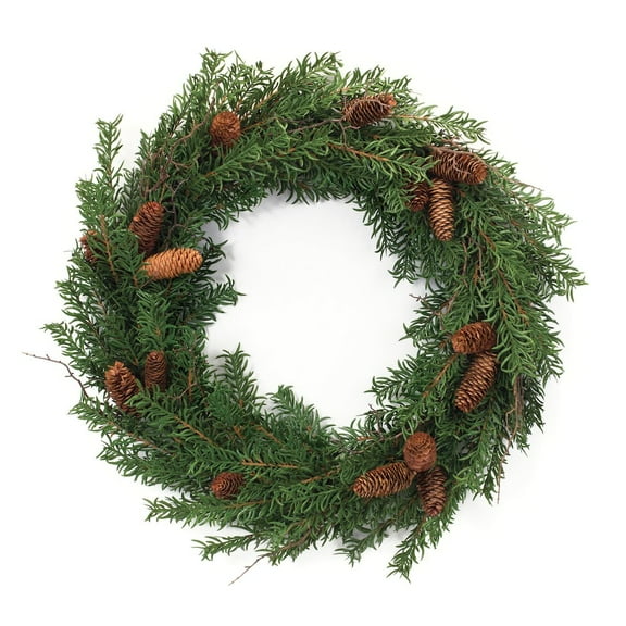 Melrose International LLC Pine Wreath 26"D Plastic