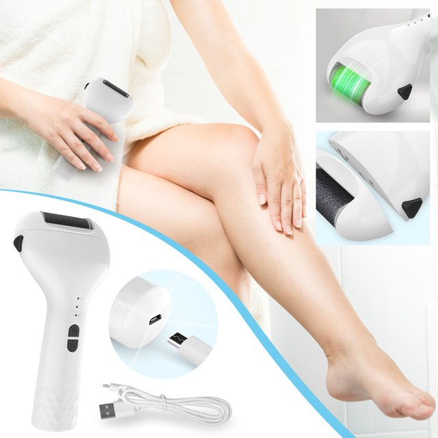 Ganfancp Esmeril para Pies y Uñas, Esmerilador de Pies Pedicura Exfoliante Ofertas y Liquidaciones 1X Esmeriladora de Pie Eléctrica, 3X Cabezales de Esmerilado, 1X Cable de Carga Usb