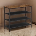 thumbnail image 6 of Byn 30 Inch Modern Shoe Rack, 4 Tier Shelves, Adjustable Black Steel, Brown, 6 of 6