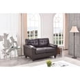 thumbnail image 5 of Passion Furniture PF-G905A-L Gallant 57 in. Flared Arm Faux Leather Straight Sofa in Cappuccino, 5 of 5