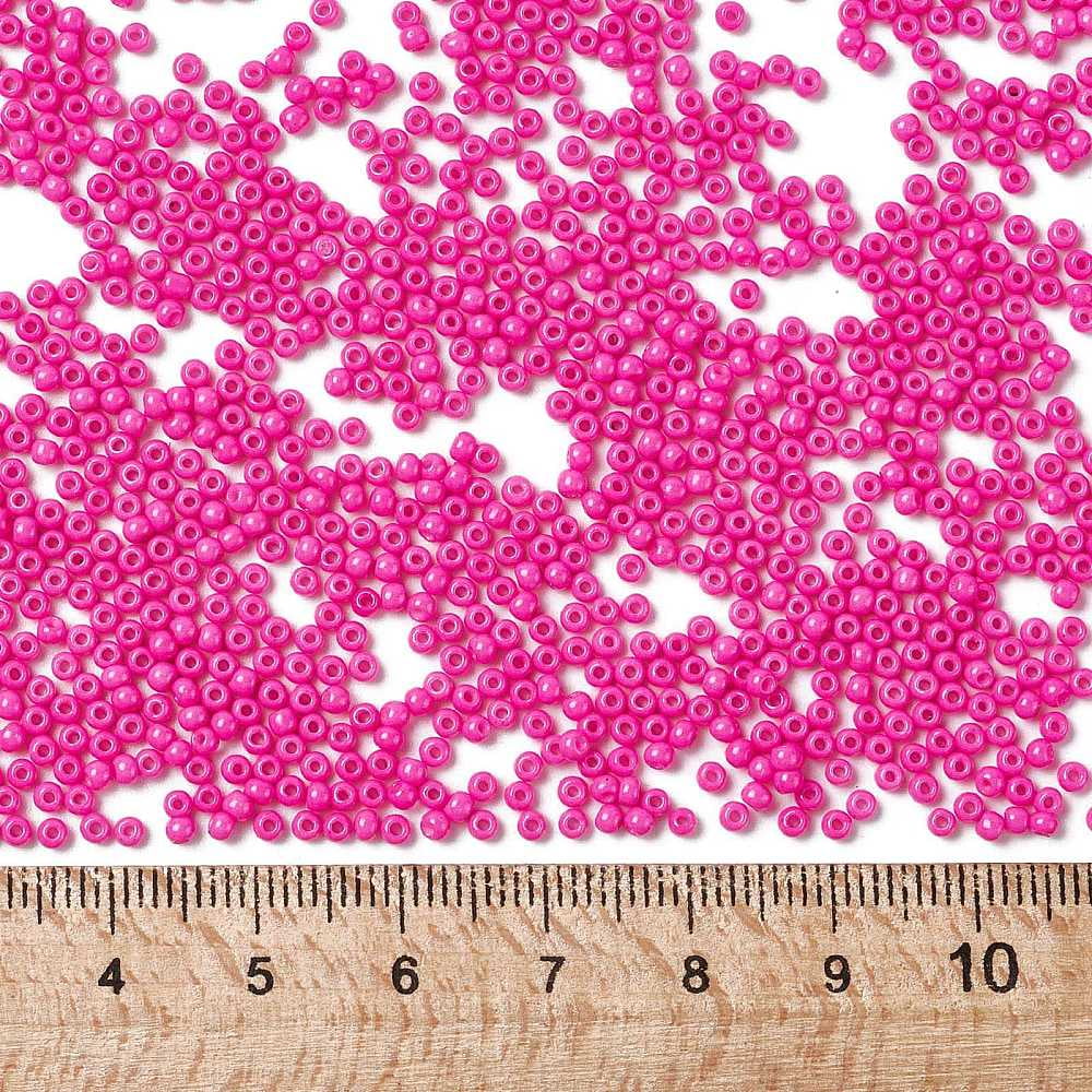 12/0 Grade A Round Glass Seed Beads Baking Paint Magenta 12/0 2x1.5mm Hole: 0.7mm 30000pcs/bag