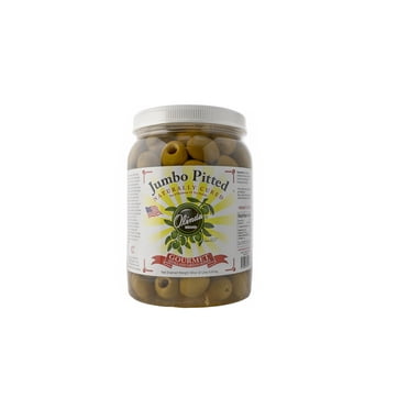 Olinda Jumbo Bar Pitted Olives, Naturally Cured Pitted California Olives, 32oz