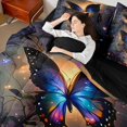 thumbnail image 3 of Erosebridal Animal Butterfly Bedding Sets King Size,Starry Sky Bed in a Bag King size,Botanical Plants Bedding King Size,Ultra Soft Bling Room Decorative,Reversible,7 Pieces, 3 of 6