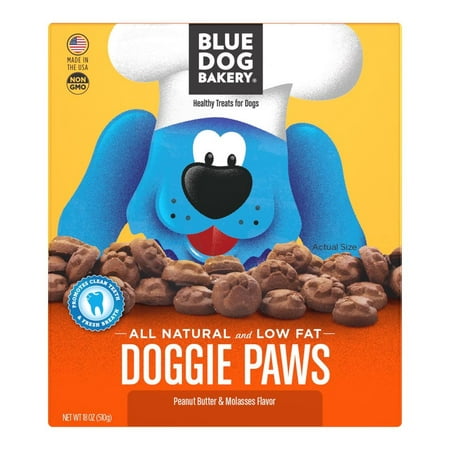 - Blue Dog Bakery Doggie Paws Peanut Butter Dog Treats, 18 Oz