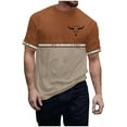 thumbnail image 2 of Wancir Western T Shirts for Men Short Sleeve Vintage Western Aztec Shirts Retro Deer Reindeer Graphic Tee, 2 of 5