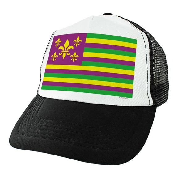ThisWear Mardi Gras Gifts Mardi Gras Hat Mardi Gras Flag Fleur-de-lis Gifts Mardi Gras Clothes Trucker Hat