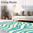 thumbnail image 2 of ODIKA 6'x9' Machine Washable Non-Slip Area Rug, Abstract Wave Ripple Design with Flowing Curved Motifs High Traffic Rug, Blue, 526580, 2 of 7