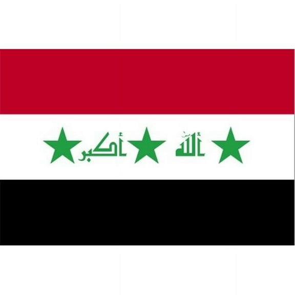 Annin Flagmakers 193861 5 ft. X 8 ft. Nyl-Glo Iraq Flag Single-Reverse 2008