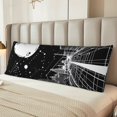 thumbnail image 2 of Balery Futuristic Moonlit Cityscape Funda Protectora para Almohada Corporal de Algodón Hipoalergénico con Cierre(55 x 21 pulgadas), Almohadas No Incluidas, 2 of 7