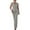 Gray, variant on Summer Lounge Sets For Women V-neck Sleeveless High Waisted Solid Color Wide Leg Pants Green Matching Lounge Sets S-3XL
