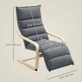 thumbnail image 3 of HOMCOM Fauteuil d'Appoint Moderne avec Repose-Pieds, Fauteuil Rembourré Confortable, 3 of 10