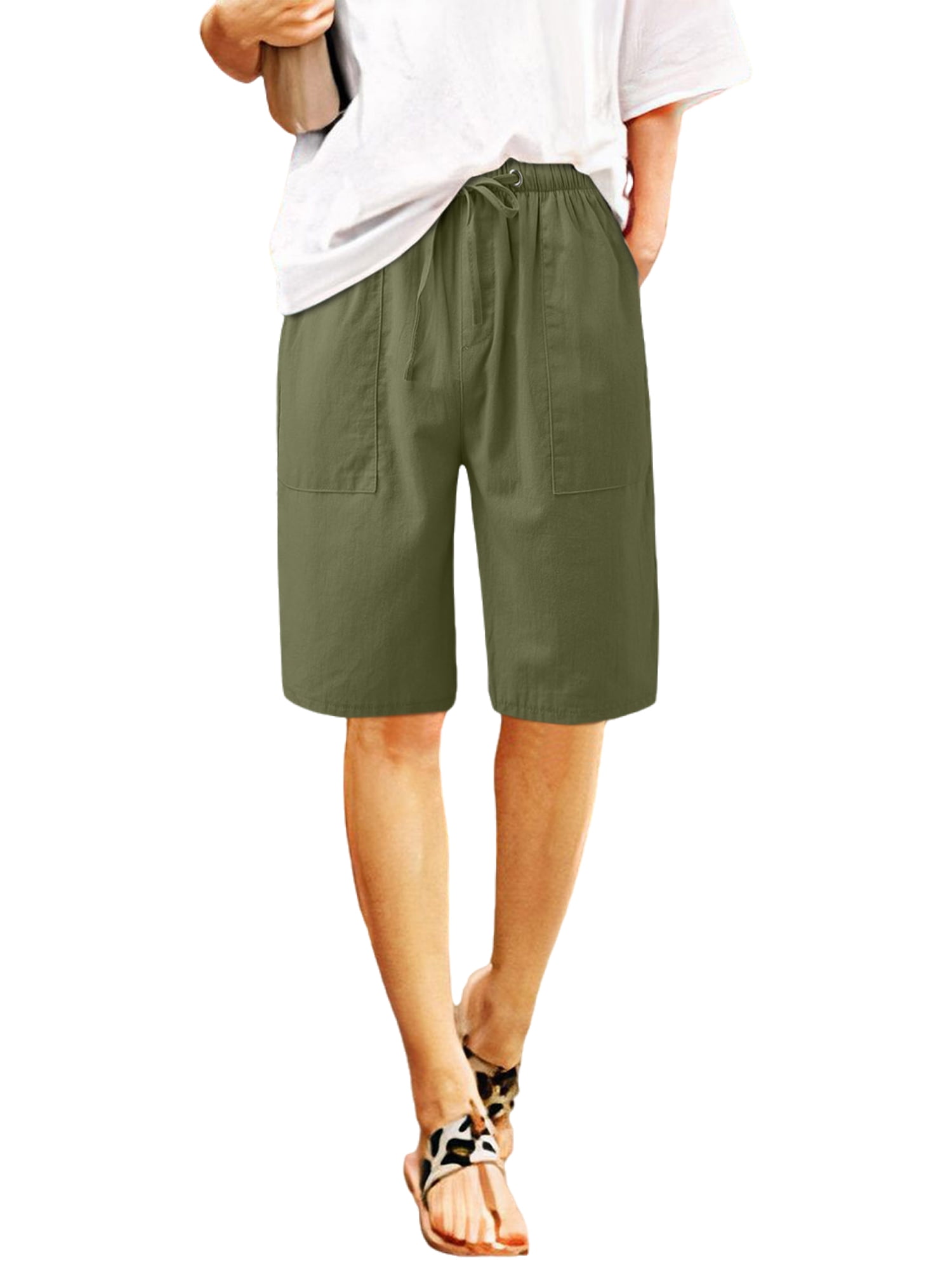 Capreze Women Short Hot Pants Bermuda Mini Pant Wide Leg Summer Beach