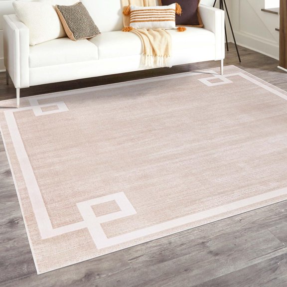 Jill Zarin Uptown Collection Area Rug - Lenox Hill (7' 10" Square Beige/Ivory)