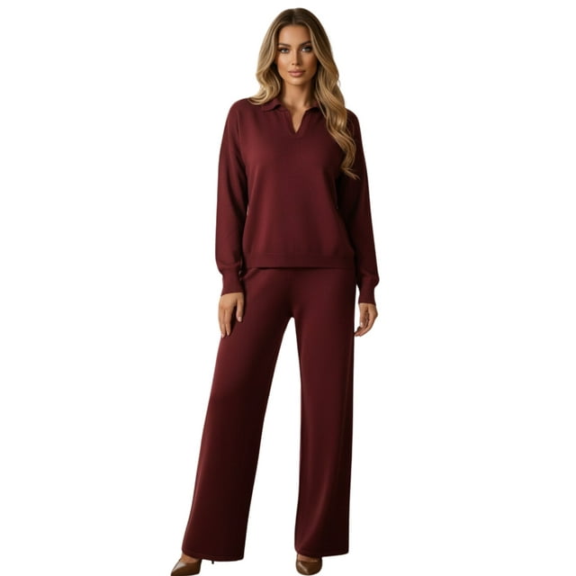 Conjunto Para Dama Casual Elegante Pantalón y Suéter Moderno