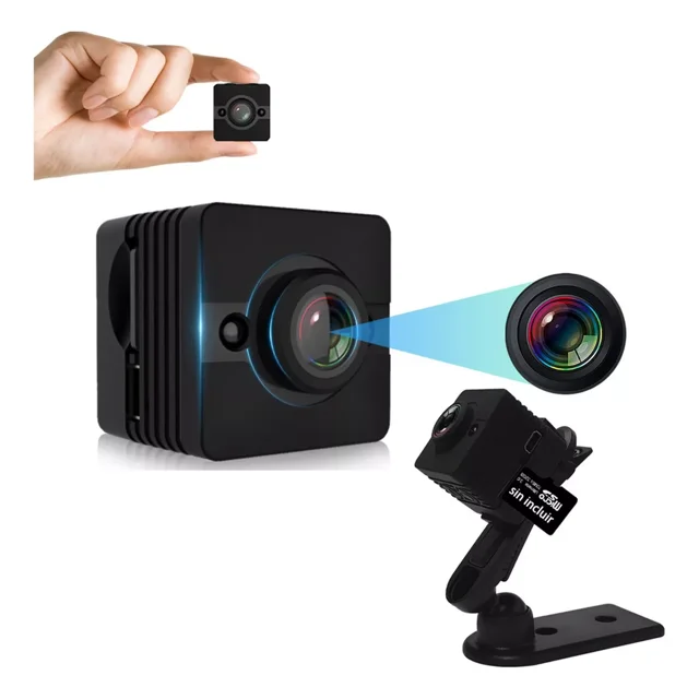Mini Cámara Espía 1080p Full Hd Cámara Con Visión Nocturna Color Negro