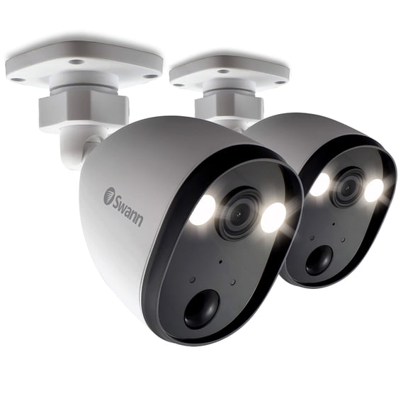 Cámara de seguridad Swann Spotlight 1080p Wi-Fi Bullet (paquete de 2)