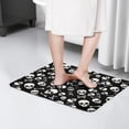 thumbnail image 4 of Halloween Skull Crossbones Flannel Non Slip Door Rugs,Washable Door Mats Indoor,Decorative Door Mats,Dirt-Resistant and Absorbent Doormat for Entrance,Bedroom,Kitchen,Bathroom,23.5"x16", 4 of 5