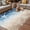 Brown Navy Blue, variant on Teal Ombre Coastal Outdoor Rug for Patio/Deck/Porch, Non-Slip Large Area Rug 3 x 5 Ft, Sea Nautical Summer Beach Starfish Coral Indoor Outdoor Rugs Washable Area Rugs, Camping Rug Carpet Runner