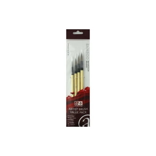 School Smart Beginner Paint Brushes, 7-1/4 x 1/2 Inches, Assorted Colors,  Set of 10