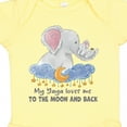 thumbnail image 4 of Inktastic My Yaya Loves Me to the Moon and Back Elephant Family Boys or Girls Baby Bodysuit, 4 of 5