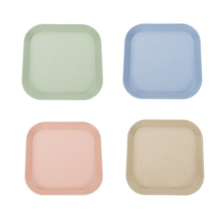 

Salad Plates Bread Plates Sets 20Pcs Mini Square Lightweight Wheat Straw Dishes Plates Sets Dessert Plates