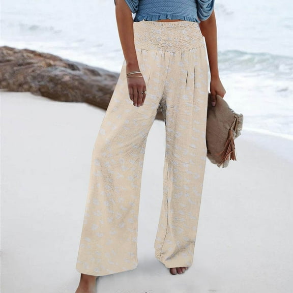 Puyaiuu New Style Womens Pants Plus Size Yoga Pants Women Wide Leg Pants with Pockets High Waist Stretch Dress Casual Sweatpants Petite/Regular/Tall