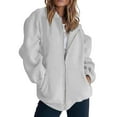 thumbnail image 2 of IMENGL Sweatshirt jacket long sleeve solid color, Multicolor L, Size M-3XL, 2 of 8