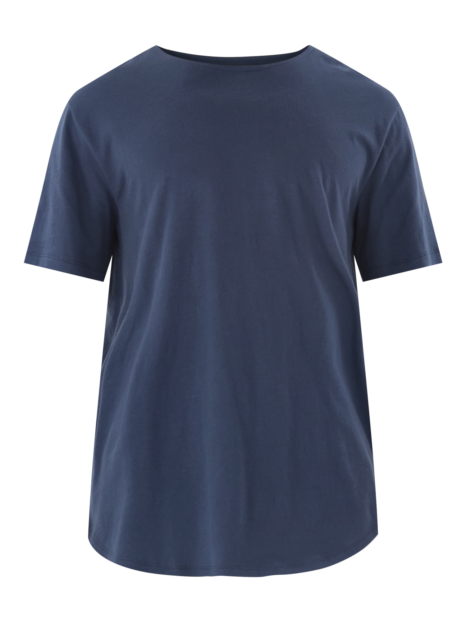 No Boundaries Men's & Big Men's Longline Curved Hem Elongated Tee Shirt, 2-Pack, Sizes XS-5XL