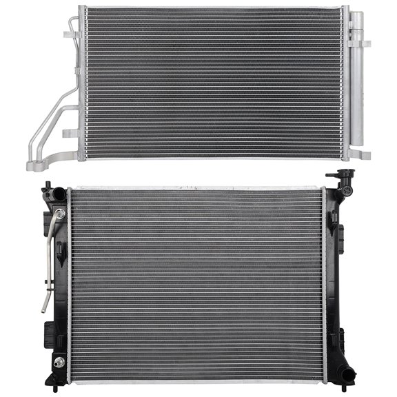 cciyu Aluminum Radiator Replacement 2016-2018 for Kia for Optima Plastic Radiator Auto Parts Complete radiator Radiator Engine Coolant Radiator Assembly Radiator