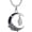 Bat, variant on 925 Sterling Silver Gothic Jewelry Black Crescent Moon Black Onyx Pendant Necklace for Women Rose Goth Jewelry Gifts