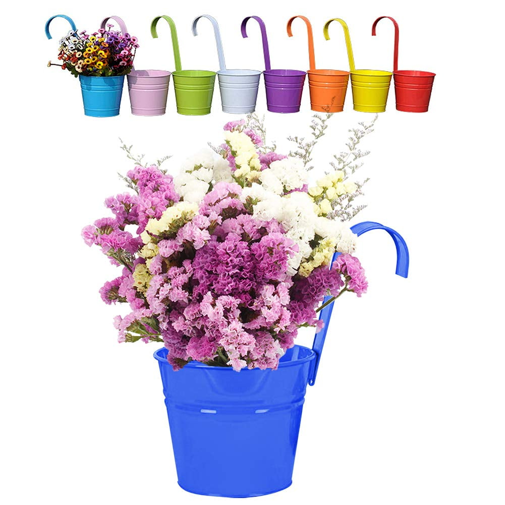 Mr Garden Metal Flower Pots Vertical Hanging Planters Iron Pots for