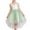 Light Green, variant on Girls Dress Green Lace Check Pearl V-back Hi-lo Tulle Formal Party 6 Years