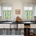 thumbnail image 2 of 2 Pack Pineapple & Flowers Kitchen Curtains - 27.5W x 24L Inch Hawaiian Summer Aesthetic, Semi-Sheer Rod Pocket Window Panels for Bathroom or Cafe, 2 of 4