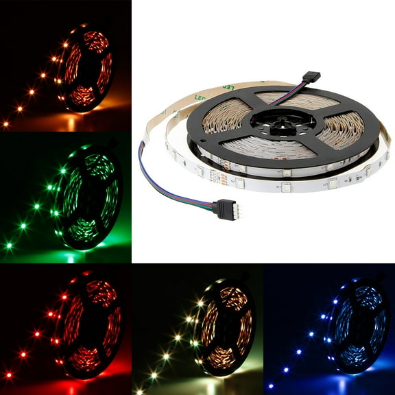SUPERNIGHT 10m 32.8FT Color Changing Flexible LED Strip Light 5050 SMD 300 LEDs RGB Non-waterproof LED Light Strip Rope Light DC 24V Decorative LED Lighting for Seasonal Decoration