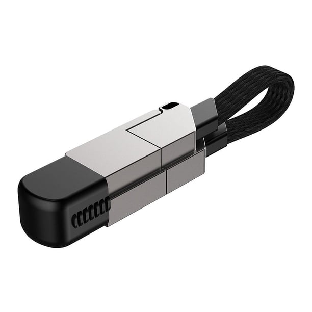 LUVCLS Cable cargador de llavero portátil 2024, carga multicable 4 en 1