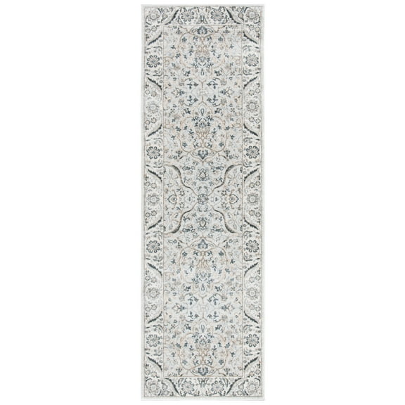 SAFAVIEH Isabella Kuzman Oriental Runner Rug, Light Grey/Cream, 2'2" x 5'