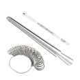 thumbnail image 1 of ikayaa Aluminium Ring Sizer Mandrel Metal Ring Sizer Finger Sizing Stick Mandrel Tool with Ring Sizer Gauge Set Measuring Tape for Ring Size Measurement, 1 of 7