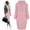 Pink, variant on Womens Dresses Spring 2025 Casual Long Sleeve Drawstring Pleated Hoodies SweaT Shirt Mini Dress Blue XXL