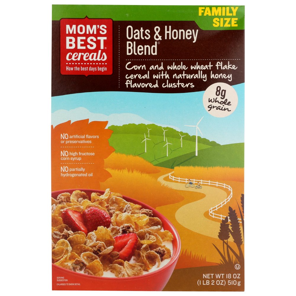 Mom'S Best Cereals Oats & Honey Blend, 18 Oz.