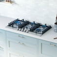 thumbnail image 2 of Rangaire RCG341S 34" Gas Cooktop - Stainless Steel, Sealed Burners, Cast Iron Grates, Die Cast Metal Burner Controls, 2 of 13