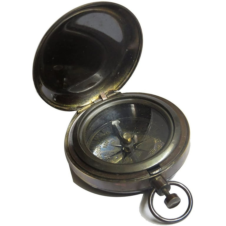 ROSS LONDON POCKET COMPASS PUSH BUTTON ~THORINSTRUMENTS