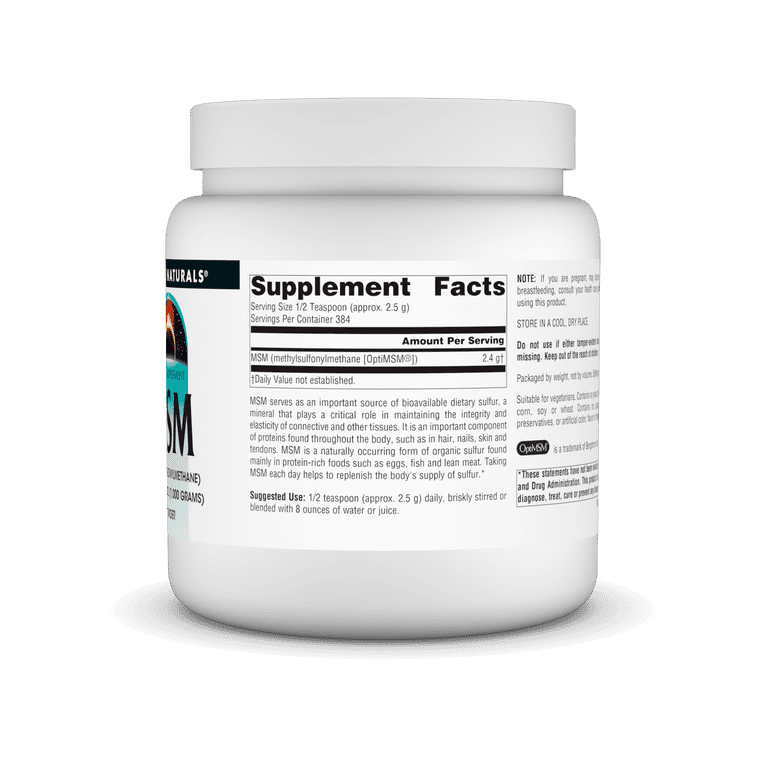 Source Naturals MSM Powder, 35 Ounce (1,000 GRAMS) - Walmart.com