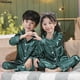 thumbnail image 2 of 5 7 9 11 13 años primavera otoño pijamas de satén completo ropa de dormir para niños traje de noche Pijamas niños pijama de Navidad Pijamas de seda, 2 of 4