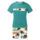 thumbnail image 4 of Blusa de Manga Corta Cuello Redondo Impresión Deportiva Camisa de Ajuste Delgado Poliéster Elástico Cintura Superior para los Hombres, Blusa Casual para el Uso Diario de Verano, 4 of 5